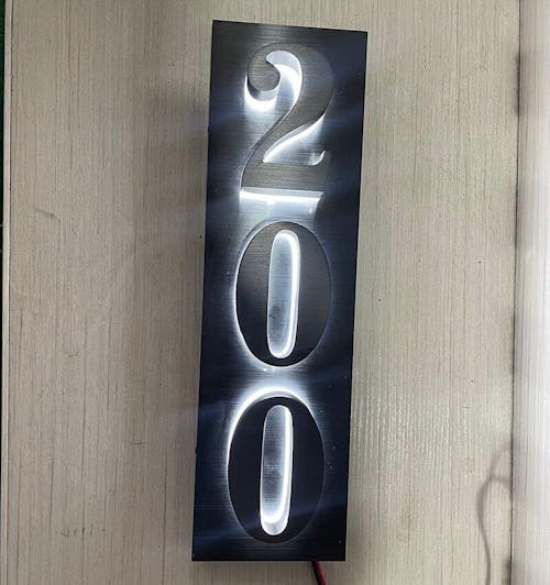 Versatile Lighted House Numbers - Freestanding or Wall Mounted - Weather-resistant Address Sign