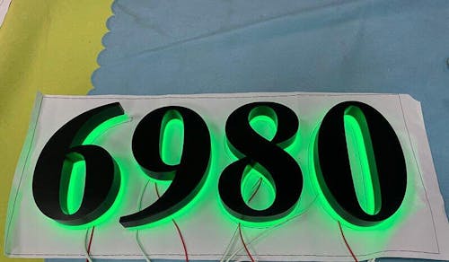 Versatile Lighted House Numbers - Freestanding or Wall Mounted - Weather-resistant Address Sign