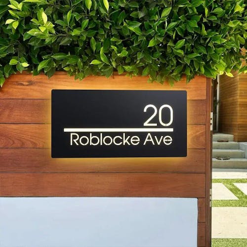 Make Your Address Visible with a Lighted House Number Plaque - Perfect for Any Home