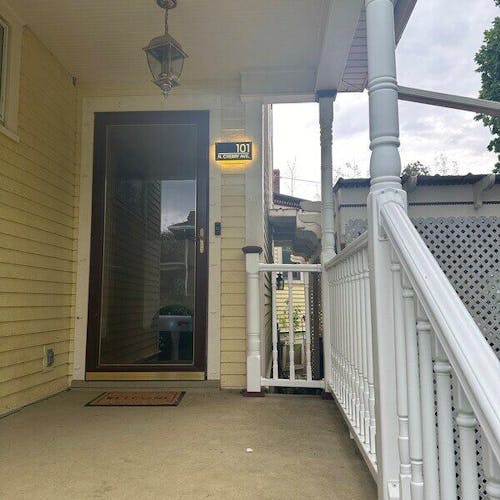 Customized Rectangle Shape Address Plaque with LEDs - Modern Design Lighted Address Marker