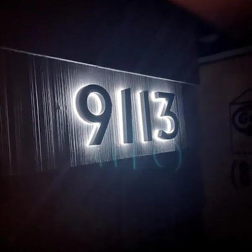 Versatile Lighted House Numbers - Freestanding or Wall Mounted - Weather-resistant Address Sign