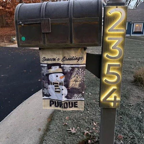 Versatile Lighted House Numbers - Freestanding or Wall Mounted - Weather-resistant Address Sign