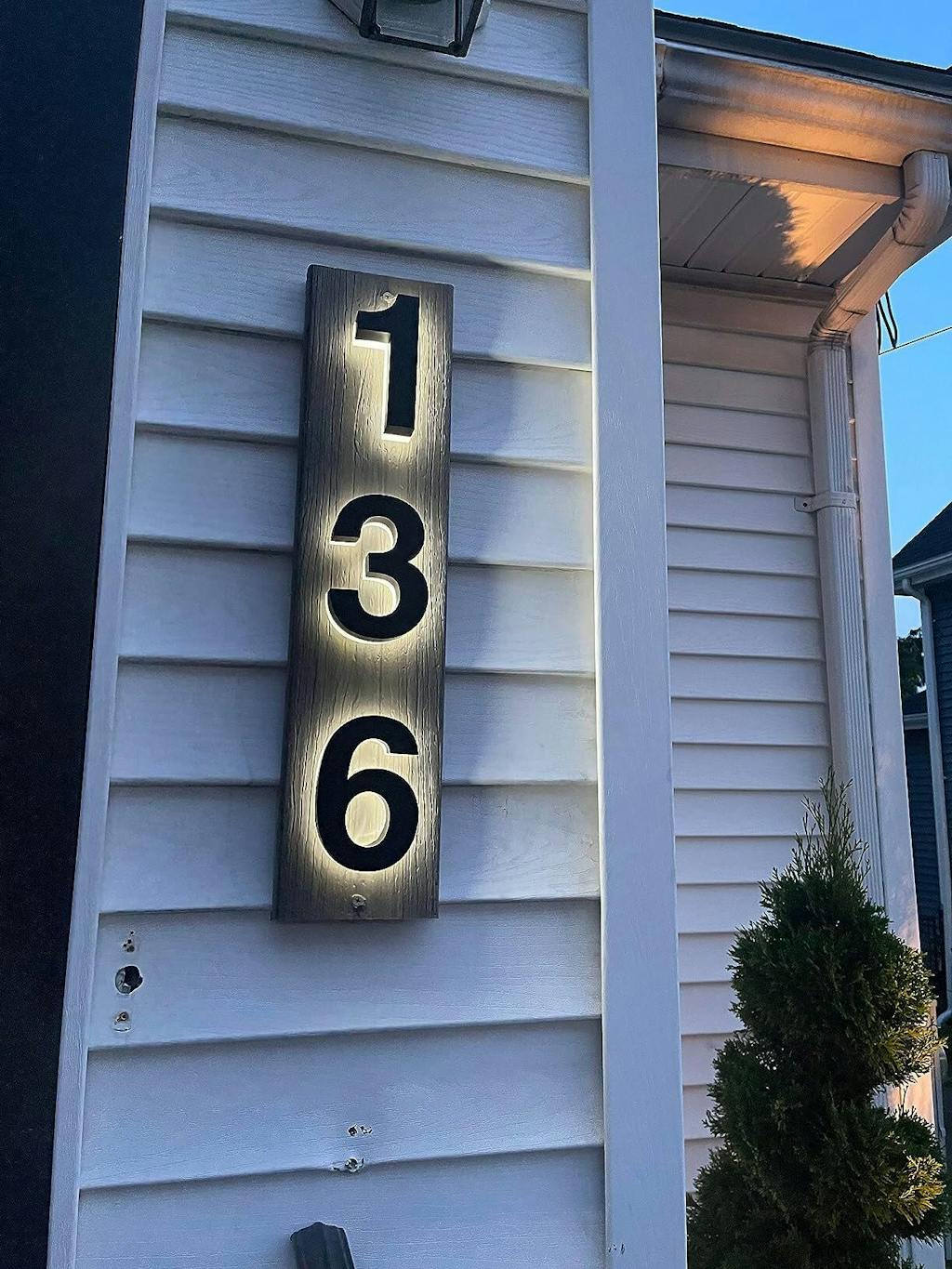 Versatile Lighted House Numbers - Freestanding or Wall Mounted - Weather-resistant Address Sign