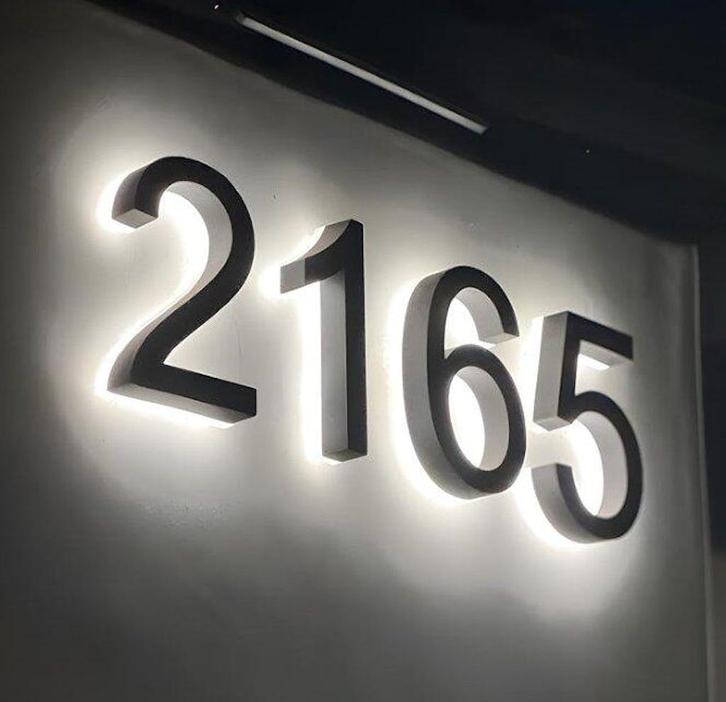 Versatile Lighted House Numbers - Freestanding or Wall Mounted - Weather-resistant Address Sign
