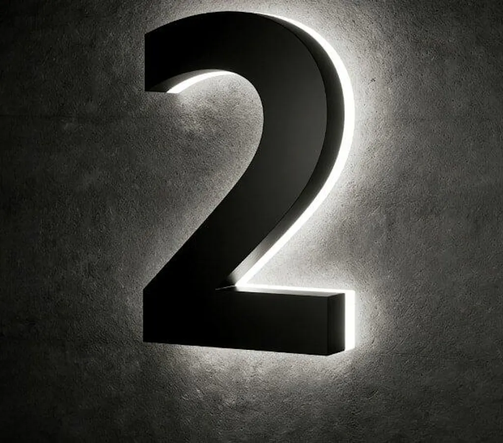 Versatile Lighted House Numbers - Freestanding or Wall Mounted - Weather-resistant Address Sign