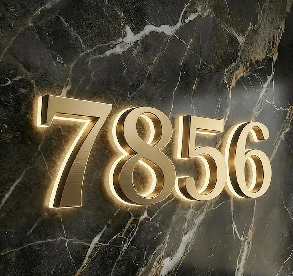 Energy-Efficient LED Address Sign - Illuminated House Numbers for Improved Curb Appeal