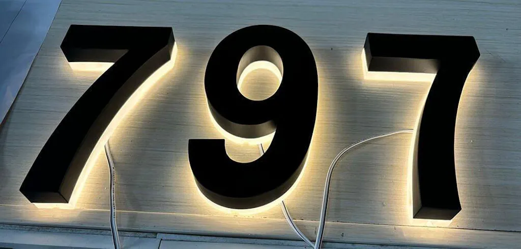 Versatile Lighted House Numbers - Freestanding or Wall Mounted - Weather-resistant Address Sign