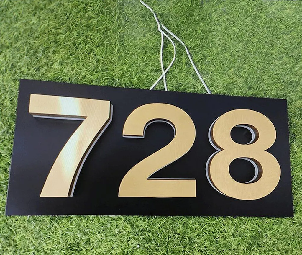 Versatile Lighted House Numbers - Freestanding or Wall Mounted - Weather-resistant Address Sign
