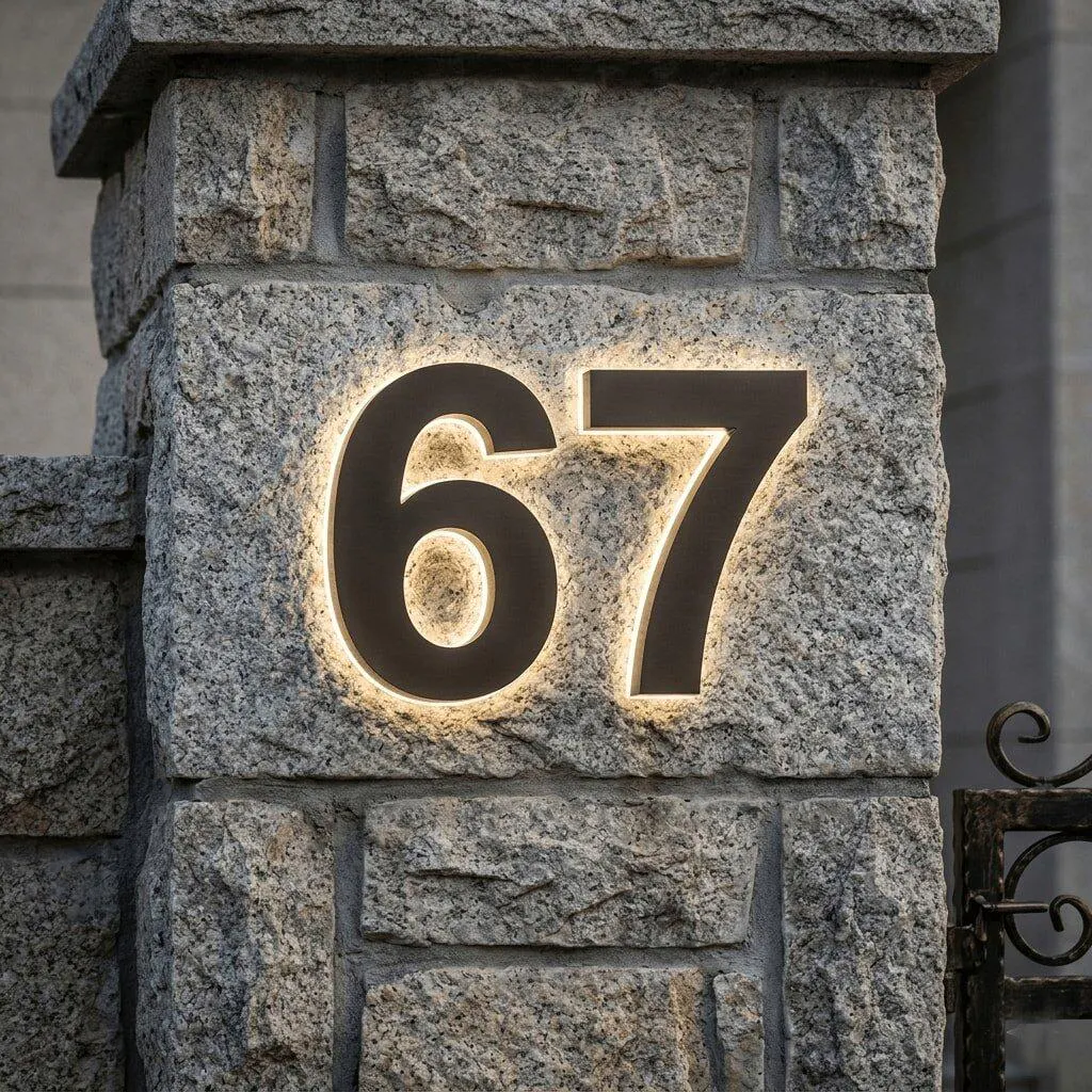 Unique Solar Powered House Numbers | Light Up Address Signs | Custom Illuminated Options