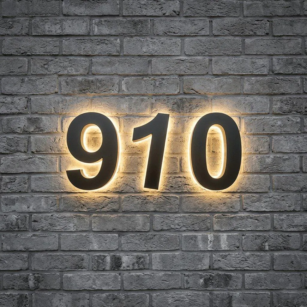 Unique Solar Powered House Numbers | Light Up Address Signs | Custom Illuminated Options