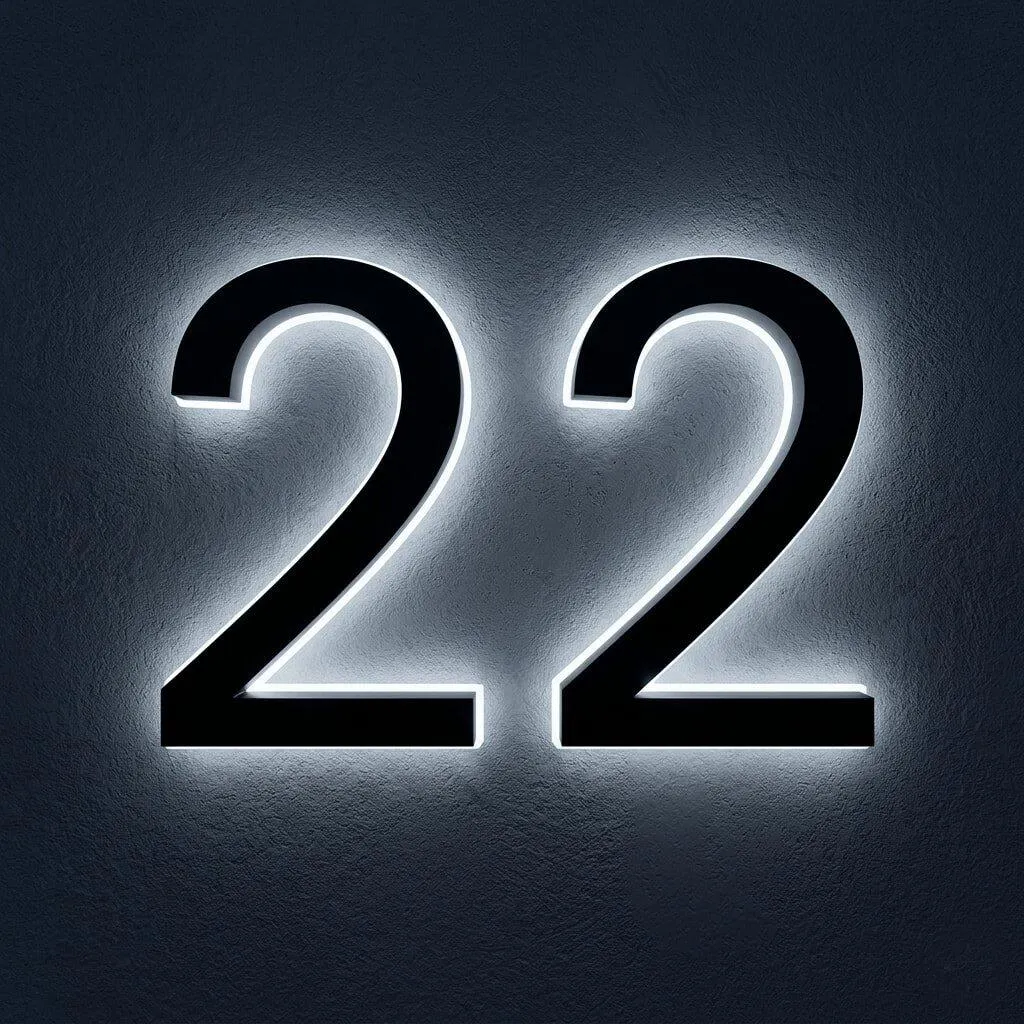 Energy-Efficient LED Address Sign - Illuminated House Numbers for Improved Curb Appeal