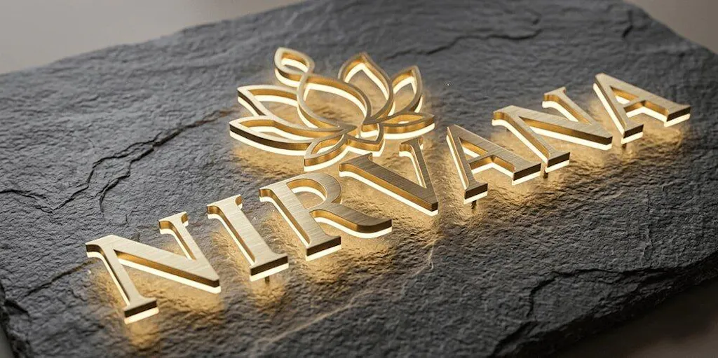 Elegant Backlit Lobby Sign – Custom LED Illuminated Acrylic Sign for Hotels, Offices & Reception Areas