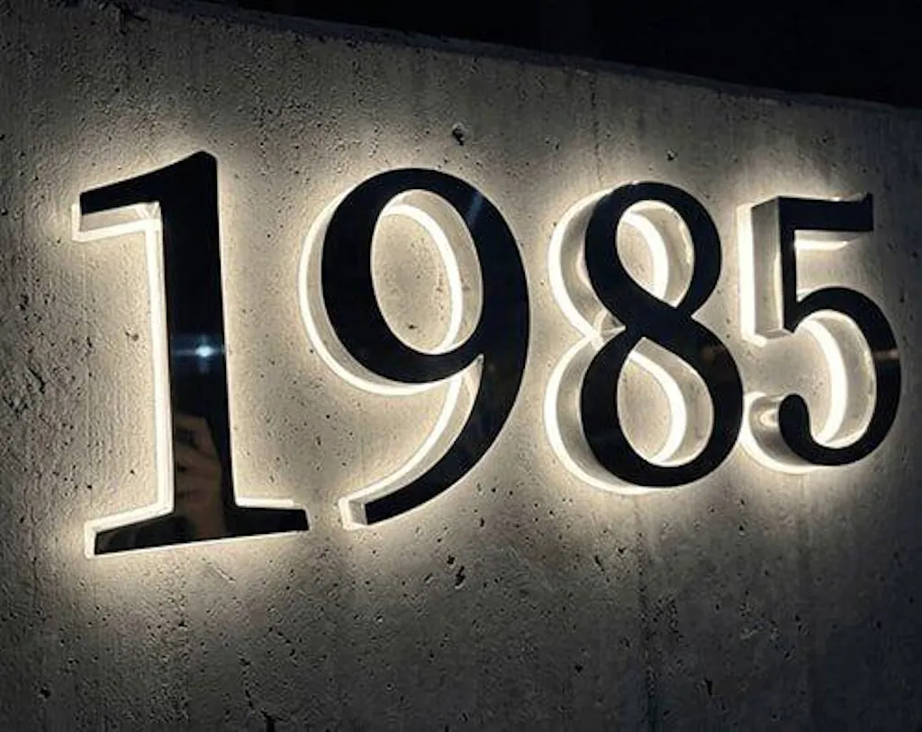 Energy-Efficient LED Address Sign - Illuminated House Numbers for Improved Curb Appeal