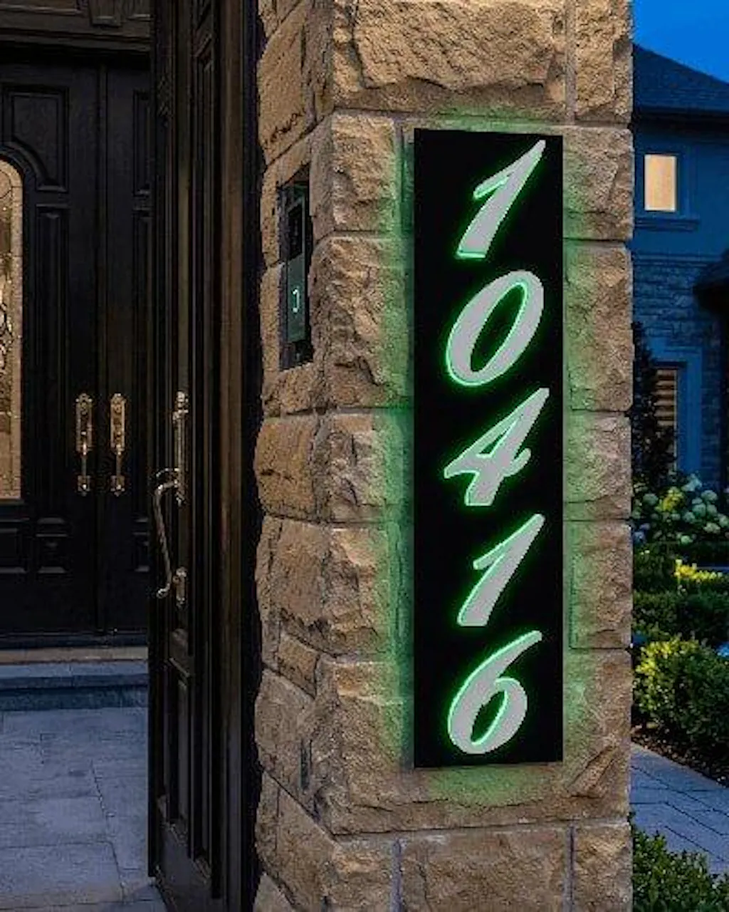 Elegant Illuminated Address Numbers for Stone Weatherproof Energy Efficient LED Lights