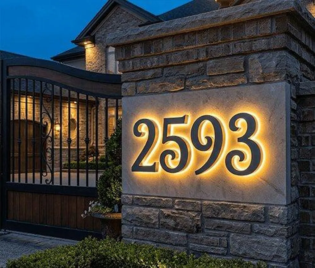 Unique Solar Powered House Numbers | Light Up Address Signs | Custom Illuminated Options
