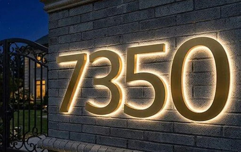Versatile Lighted House Numbers - Freestanding or Wall Mounted - Weather-resistant Address Sign
