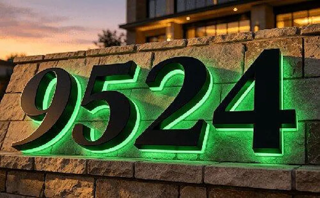 Custom Lighted House Numbers | Solar, Backlit & LED Address Signs | Unique Designs for Home