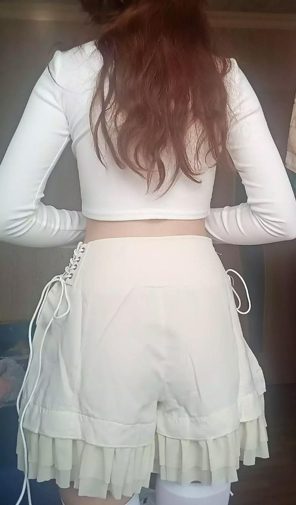 Fairycore Ruffled Lace Up Shorts - Litlookz Studio