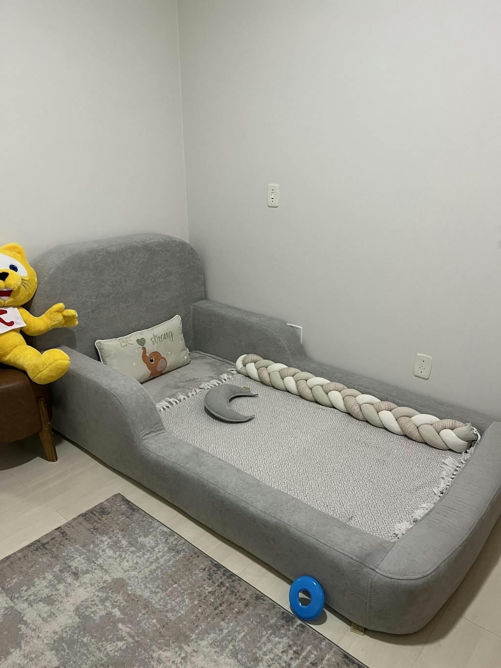 Cama Montessoriana Solteiro - Cinza | Little Duck