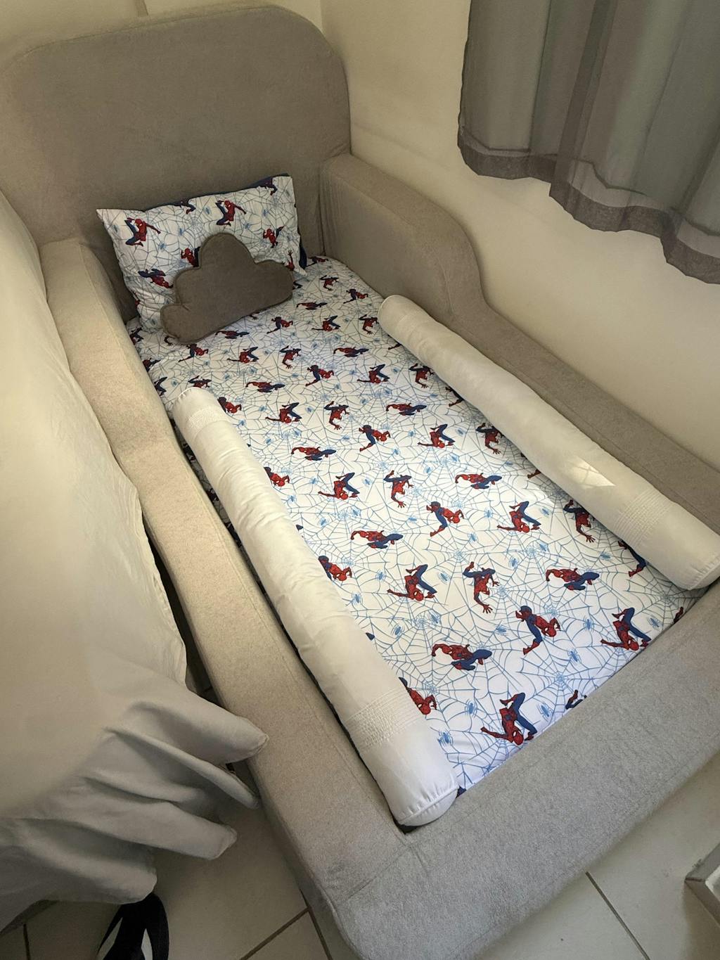 Cama Montessoriana Solteiro - Cinza | Little Duck