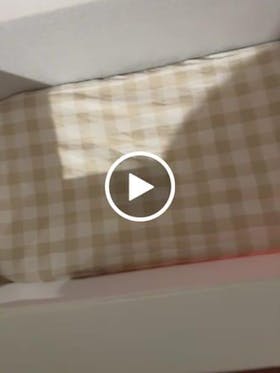 Small Bassinet Waterproof Sheet - Latte Gingham