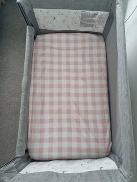Co-Sleeper Bassinet / Change Pad Waterproof Sheet - Pink Gingham