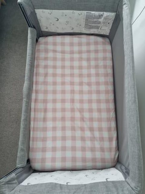 Co-Sleeper Bassinet / Change Pad Waterproof Sheet - Pink Gingham