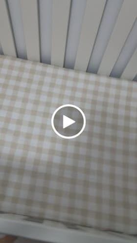 European / Large Cot Waterproof Sheet - Latte Gingham