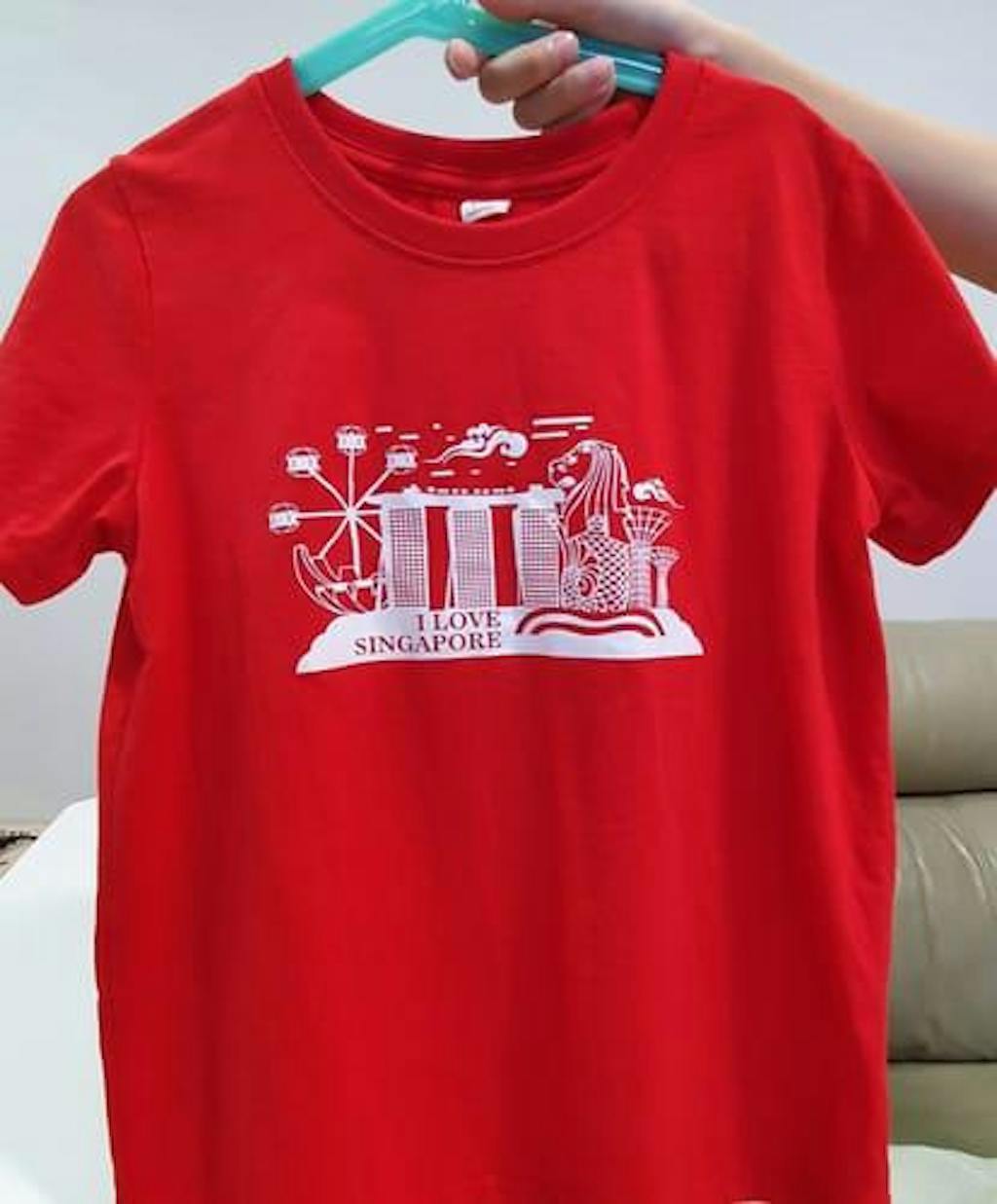 National Day NDP Red Top - Baby Kids Red T-shirt I Love Singapore Skyline National Day Top Outfit