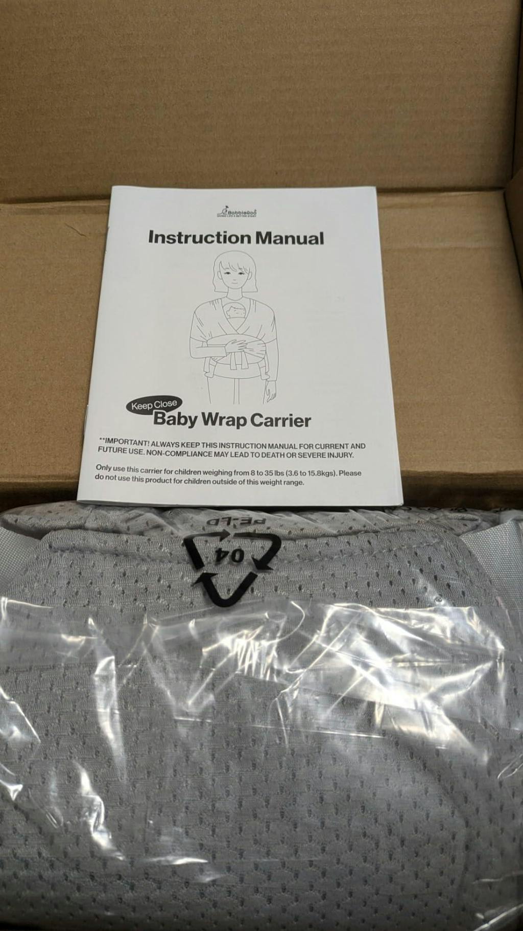 Babbleroo Baby Wrap Carrier Hands-Free Carrier Perfect Baby Shower Gift