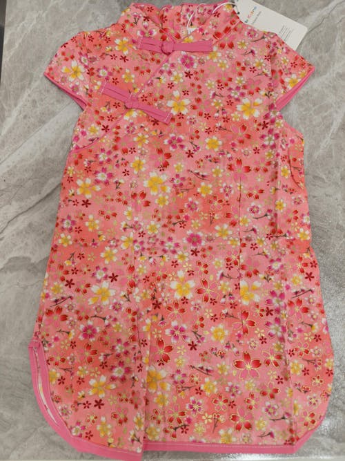 Singapore Souvenir Gift Lotus Flowers Baby Kids Girl Cheongsam Top n Pants Set 0847