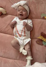 Personalised My First Easter Peter Rabbit Pink Initial Baby Bodysuit for Girls