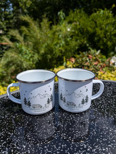 Camping Tasse "Bunte Camper"