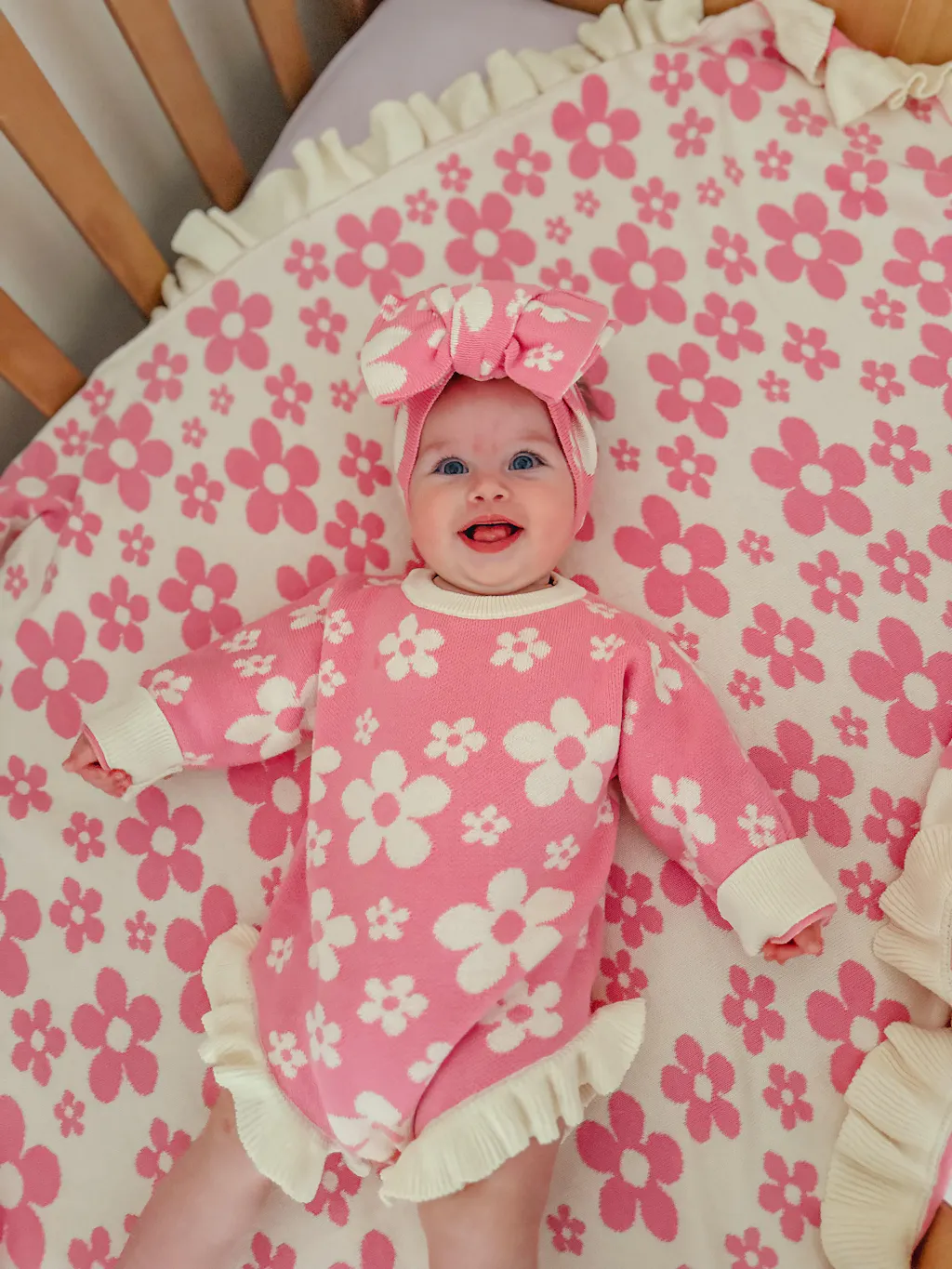 Violet Ruffle Baby Blanket