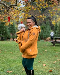 Angel Wings Babywearing Hoodie Mustard