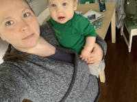 Angel Wings Babywearing Warm Wrap Sweater Grey