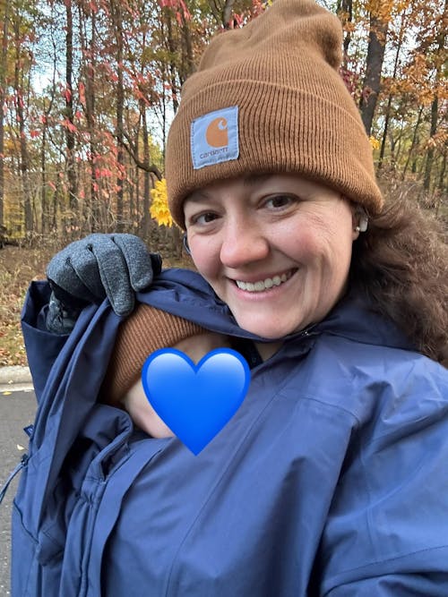 Mamalila WinterWander Navy Maternity and Babywearing Parka