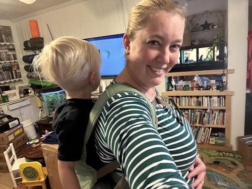 Eucalyptus Desert Tan Toddler Carrier by Happy Baby