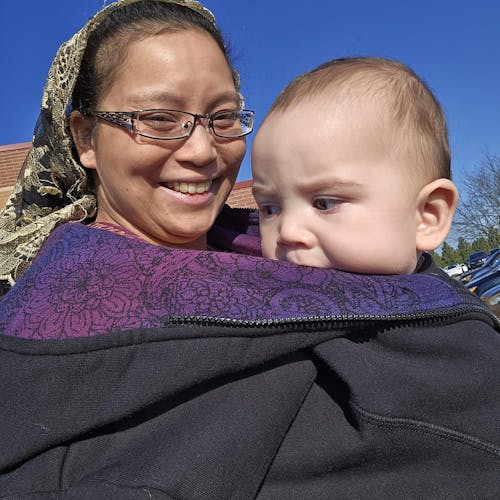 Babywearing Hoodie Wild Wine Bouquet by LennyLamb