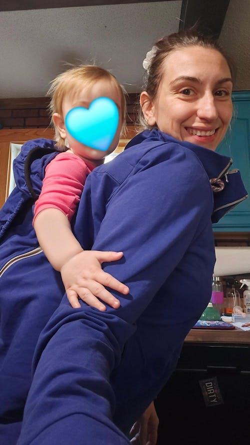 Angel Wings Babywearing Sweatshirt Cobalt Blue