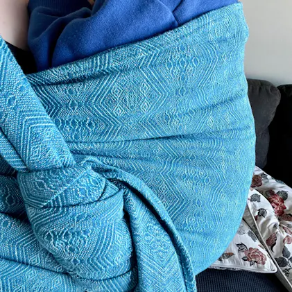 Mystic Petrol 1975 Woven Wrap by Didymos | Little Zen One
