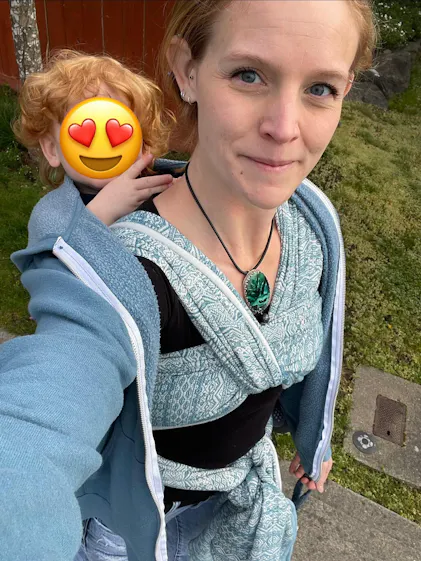 Ada Petrol Woven Wrap by Didymos | Little Zen One