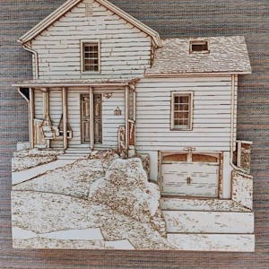 Custom Wooden Home Replica – Crafted from Your Photo