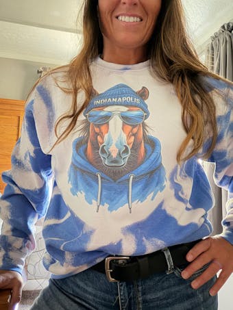 Bleached Spirit Animal Football Crewnecks