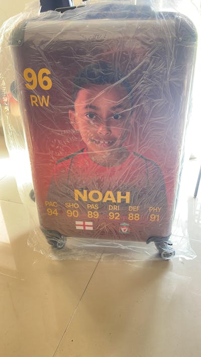 Limited Edition Personalised LFC Player Card Suitcase