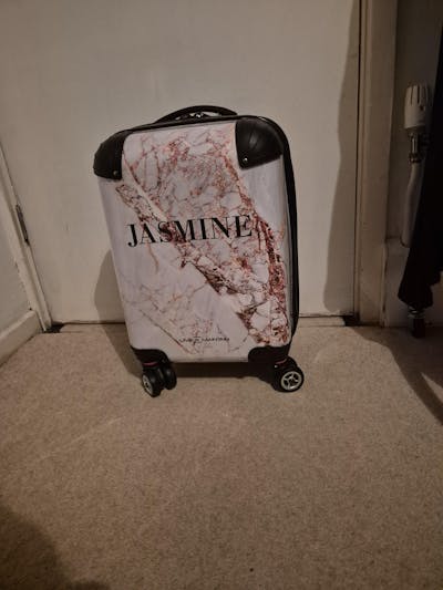 Personalised Cracked Marble Name Suitcase