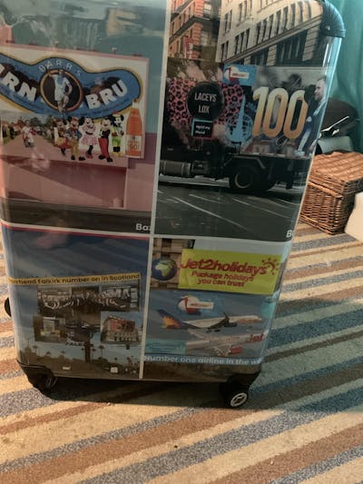 Personalised 4 Photo Collage Suitcase
