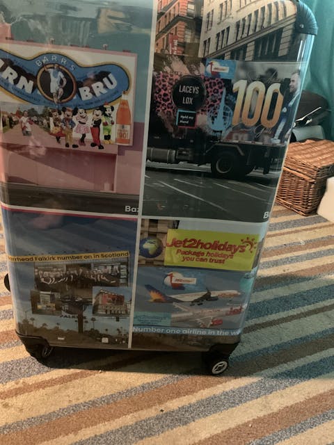 Personalised 4 Photo Collage Suitcase