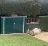 6/7ft Lockable Steel Garden Metal Junk/Bike Storage Shed Green/Black/Grey