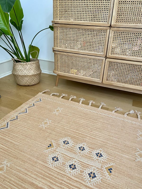 Gewebter Baumwollteppich 140 x 200 cm | Ira